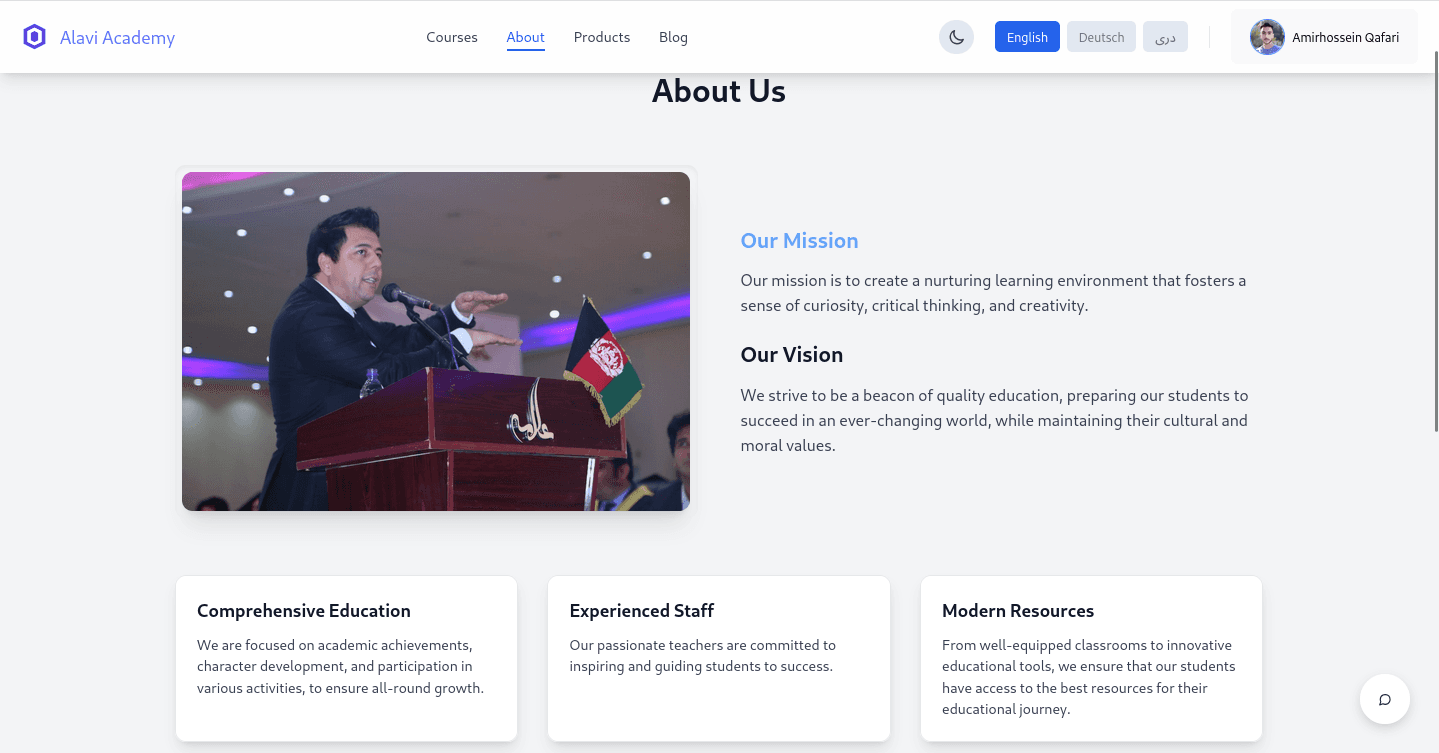 Alavi Academy case study hero image